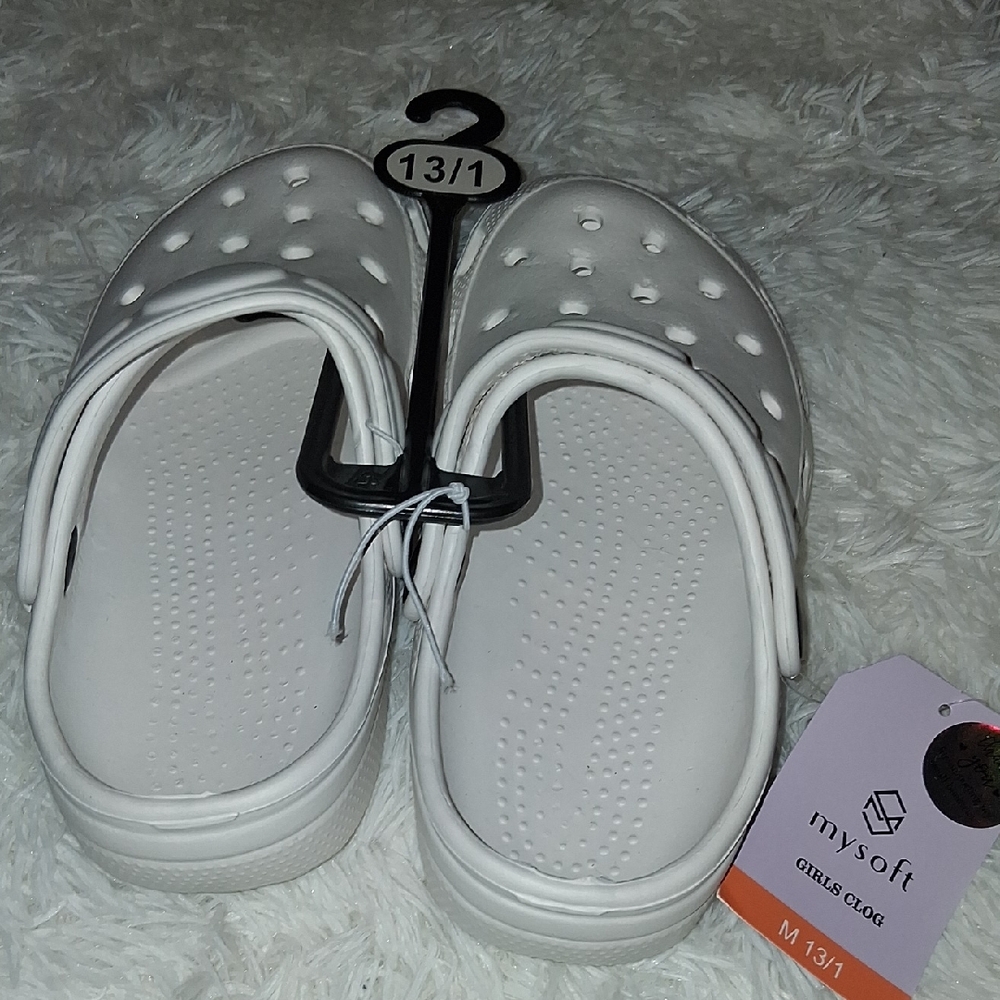 Kids White Slippers